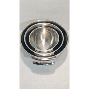 All-Clad Stainless Steel 3 piece Mixing Bowls Bundle Lot Of 3 Lip Handle